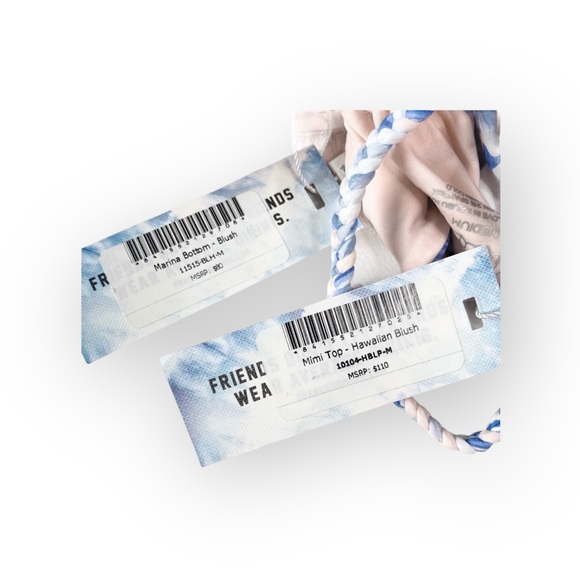 new Frankie’s Bikinis ☀︎︎ Mimi Marina Crochet Bikini Set☀︎ ︎Hawaiian Blush Print - Picture 14 of 16